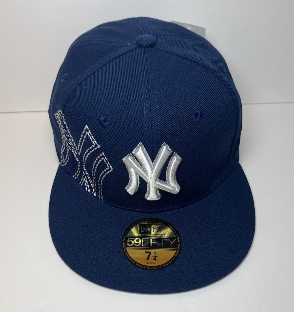 New Era 59FIFTY New York Yankees Fitted Hat Size 7 1/4 Blue Cooperstown NWT